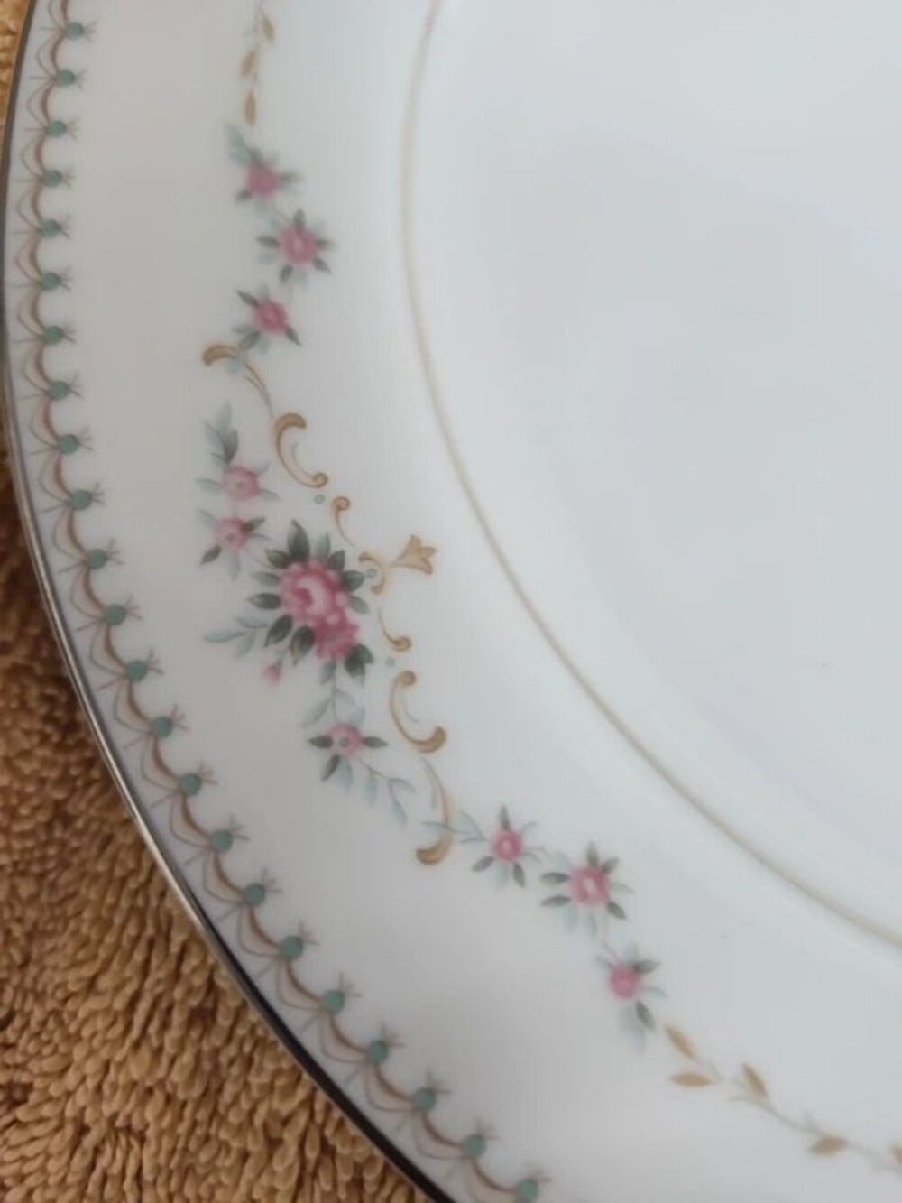 3 noritake Fairmont rose  China salad plates - Picture 3 of 6